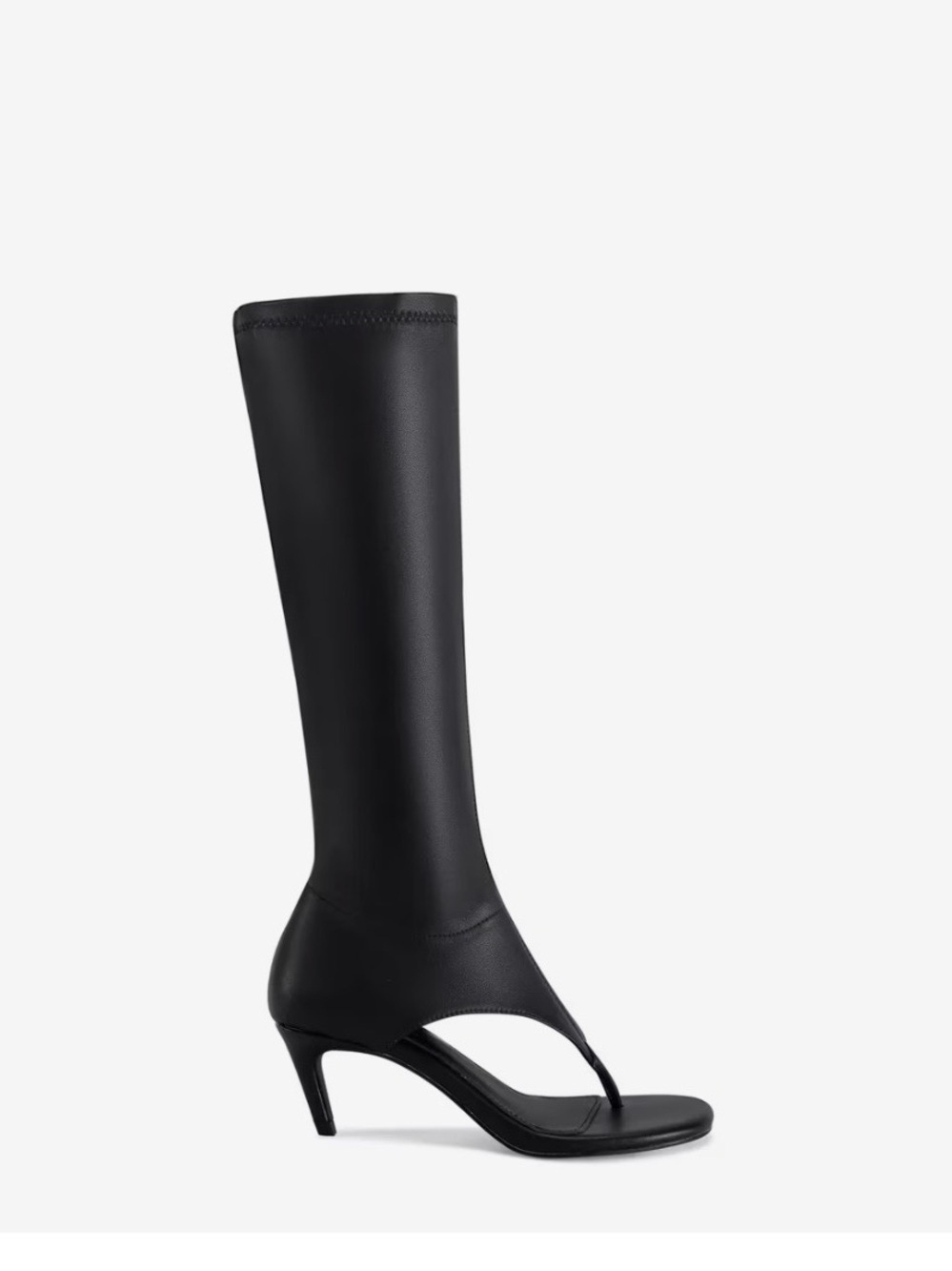 AZALEA WANG CECILE OPEN TOE SANDAL BOOT IN BLACK